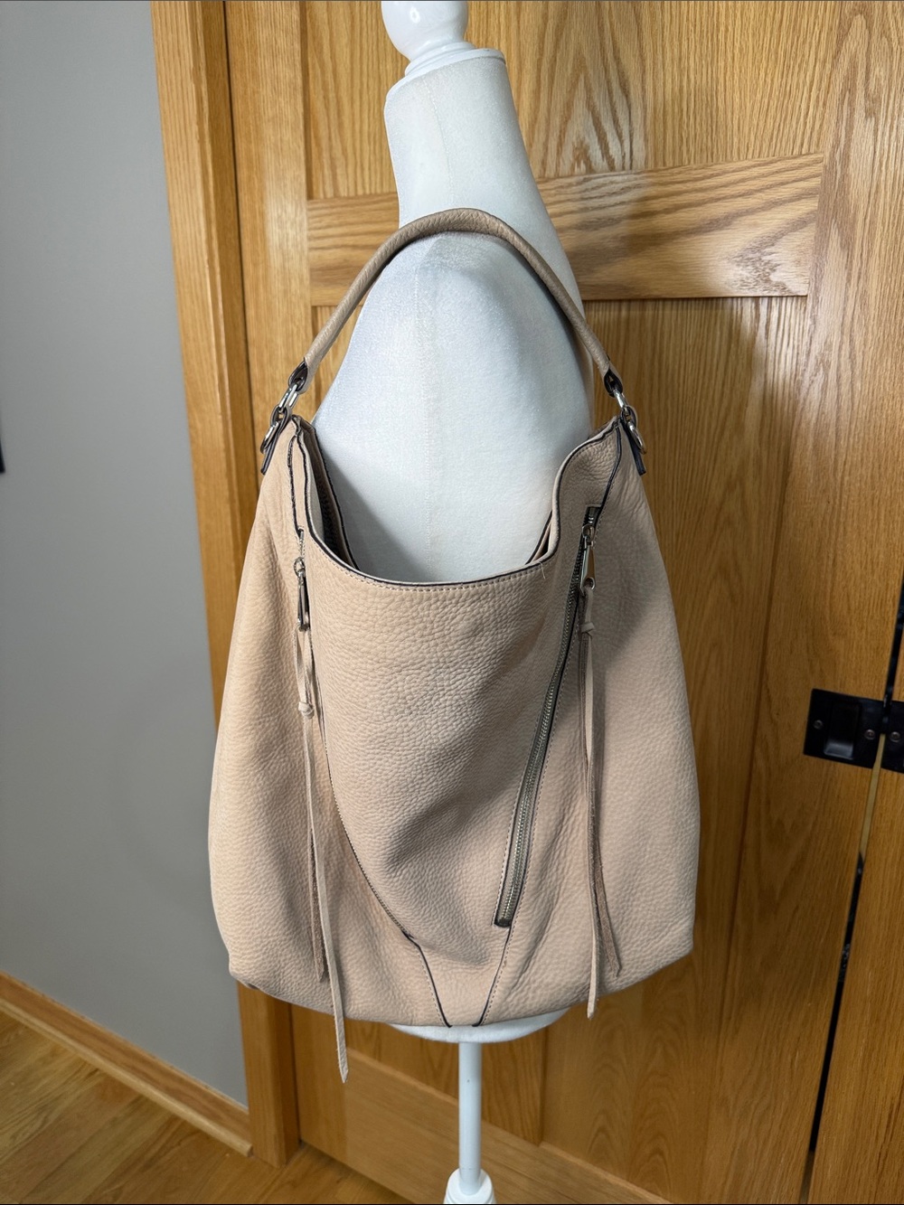 Rebecca Minkoff Blush Pebble Leather Hobo Bag